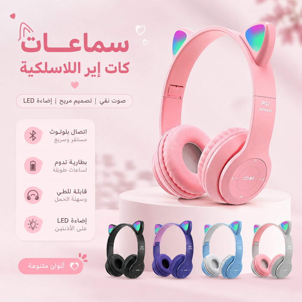 🎀سماعات القطة 🎀